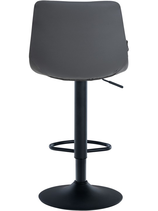 Tabouret de bar Jerry simili cuir, gris