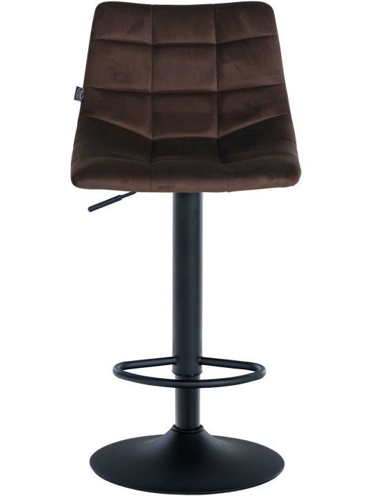 Tabouret de bar Jerry velours, brun Tabouret de bar Jerry velours, brun