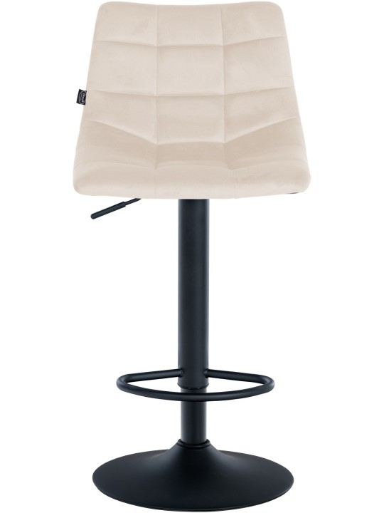 Tabouret de bar Jerry velours, crème Tabouret de bar Jerry velours, crème