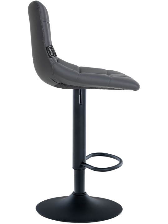 Tabouret de bar Jerry simili cuir, gris