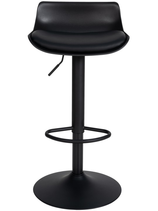 Tabouret de bar Aveiro simili cuir, noir