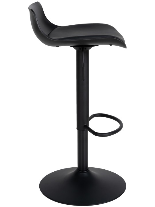 Tabouret de bar Aveiro simili cuir, noir
