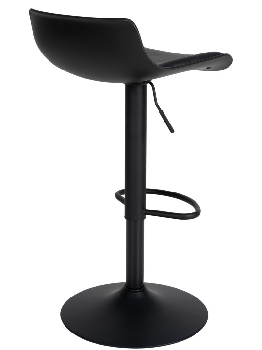 Tabouret de bar Aveiro simili cuir, noir