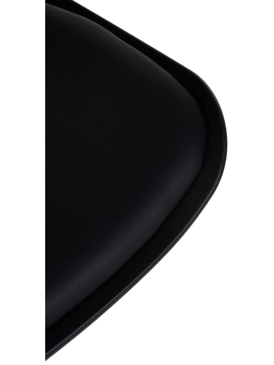 Tabouret de bar Aveiro simili cuir, noir