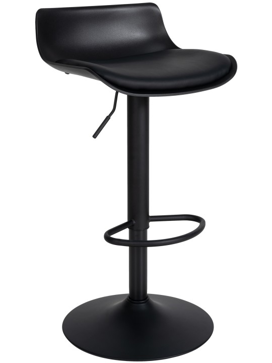 Lot de 2 tabourets de bar Aveiro simili cuir, noir Lot de 2 tabourets de bar Aveiro simili cuir, noir