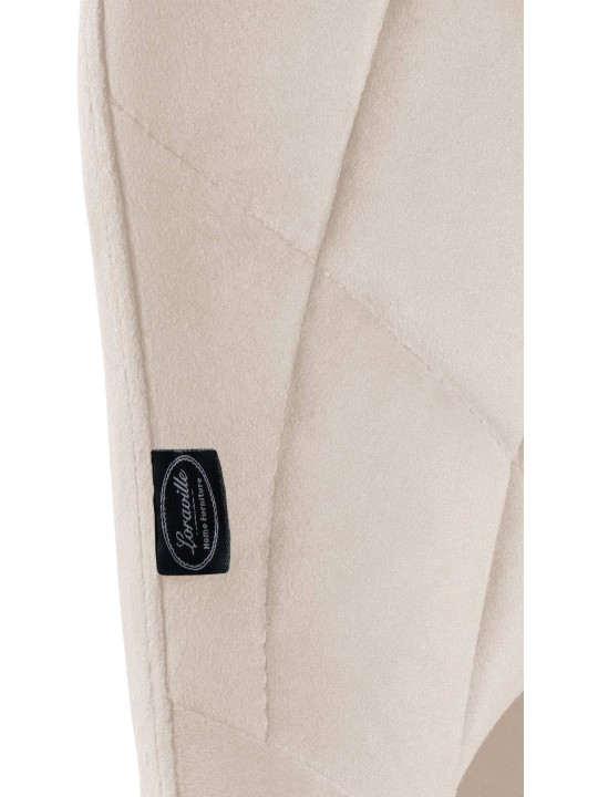Tabouret de bar Lazio velours, crème