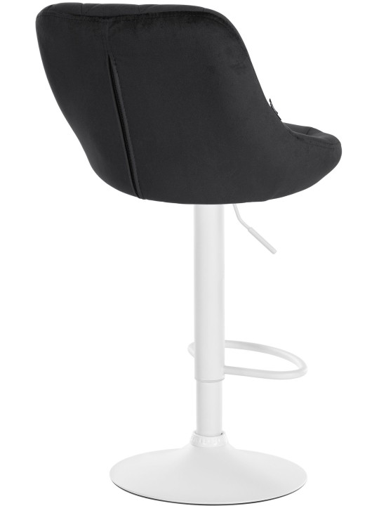 Tabouret de bar Lazio velours, noir