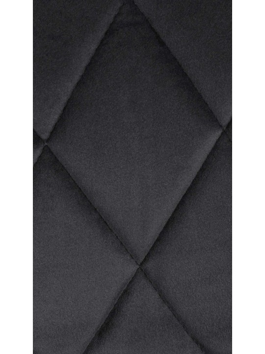 Tabouret de bar Lazio velours, noir