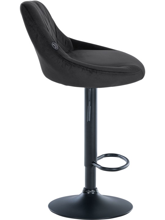 Lot de 2 tabourets de bar Lazio velours, noir Lot de 2 tabourets de bar Lazio velours, noir