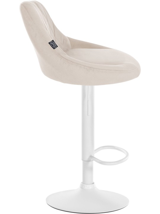 Lot de 2 tabourets de bar Lazio velours, crème Lot de 2 tabourets de bar Lazio velours, crème