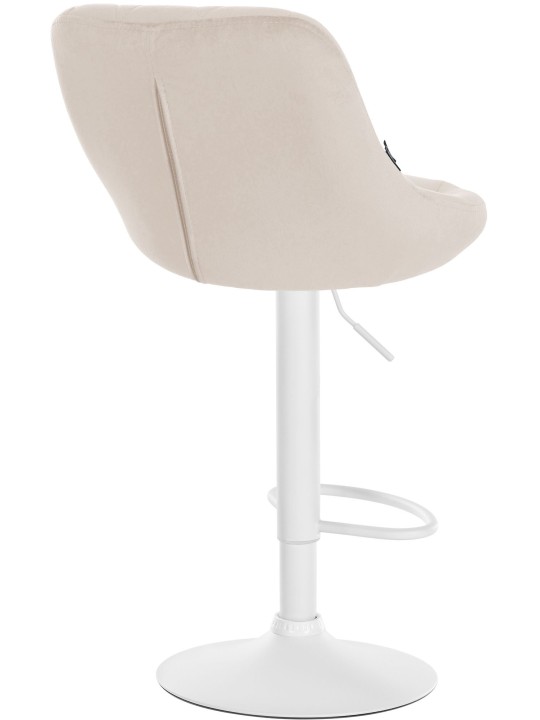 Lot de 2 tabourets de bar Lazio velours, crème Lot de 2 tabourets de bar Lazio velours, crème