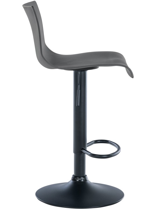 Tabouret de bar Branford plastique, gris