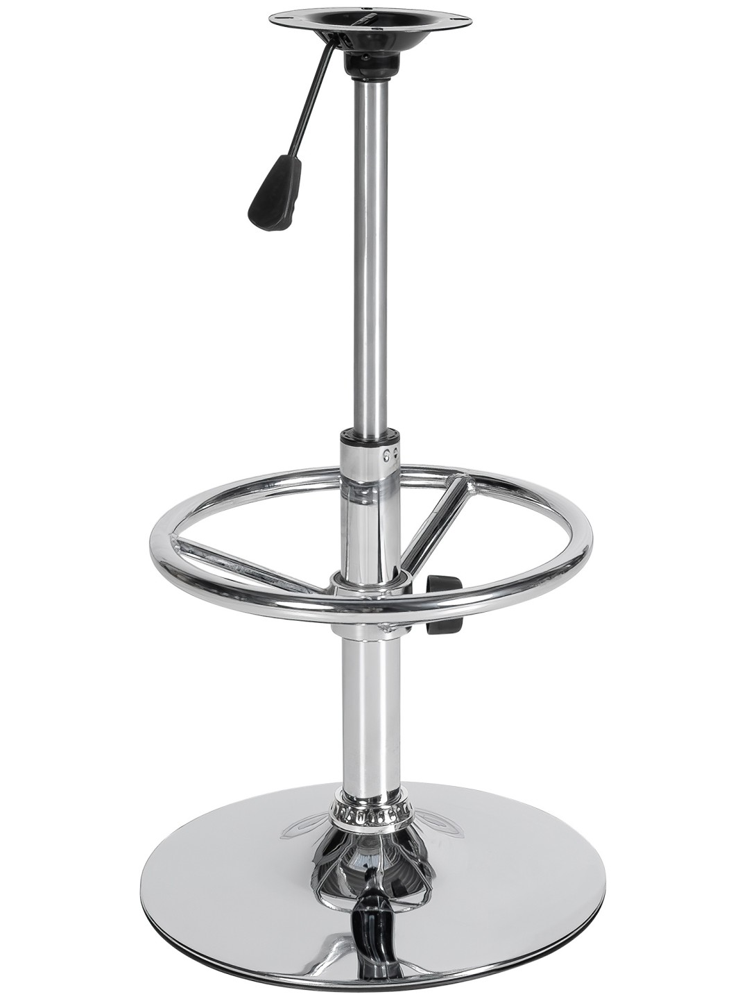 Châssis de remplacement tabouret de bar ROUND 10 x 10 cm, chromé