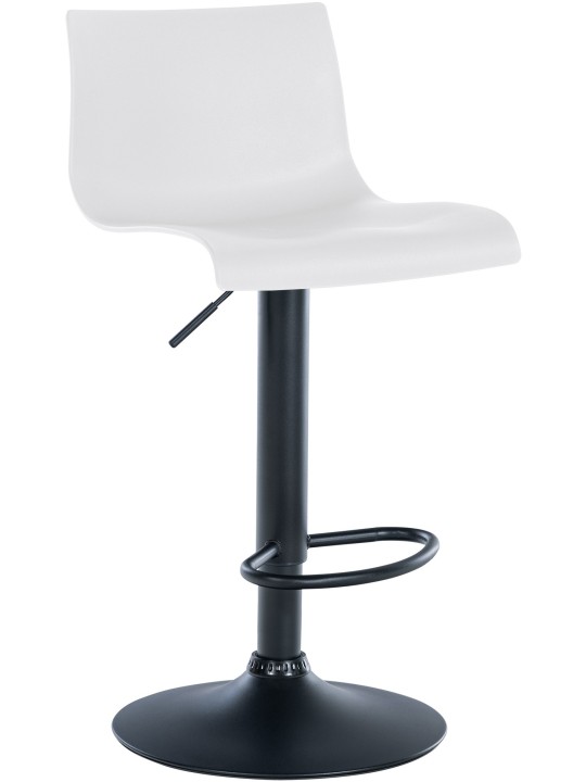 Lot de 2 tabourets de bar Branford plastique, blanc Lot de 2 tabourets de bar Branford plastique, blanc