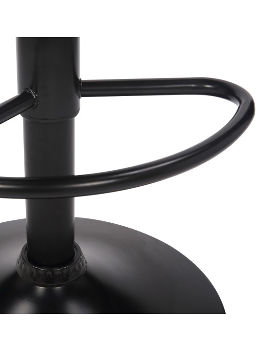 Tabouret de bar Feni velours, noir