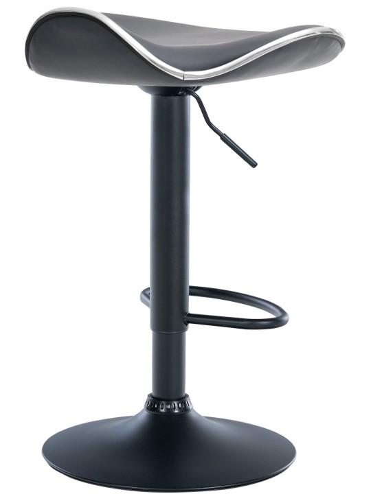 Tabouret de bar Shanghai similicuir noir, gris Tabouret de bar Shanghai similicuir noir, gris