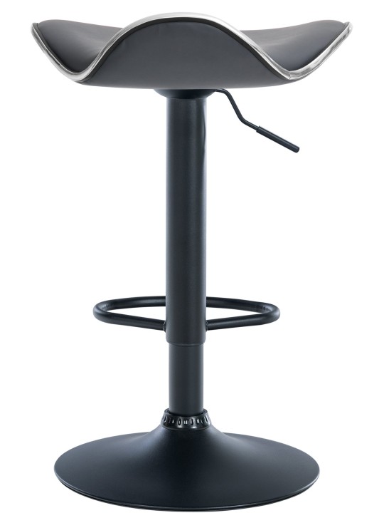 Tabouret de bar Shanghai similicuir noir, gris Tabouret de bar Shanghai similicuir noir, gris