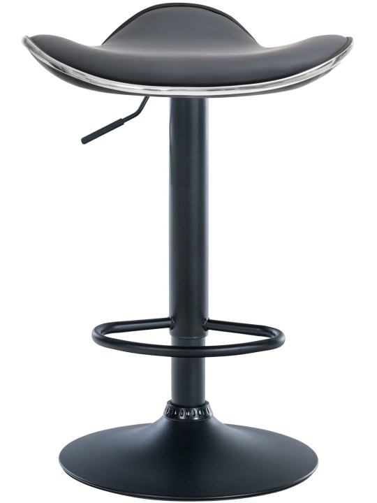 Tabouret de bar Shanghai similicuir noir, gris Tabouret de bar Shanghai similicuir noir, gris