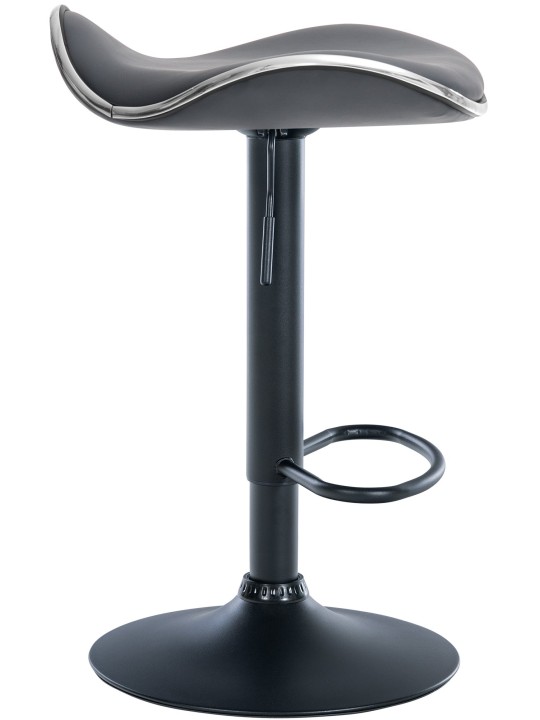 Tabouret de bar Shanghai similicuir noir, gris Tabouret de bar Shanghai similicuir noir, gris