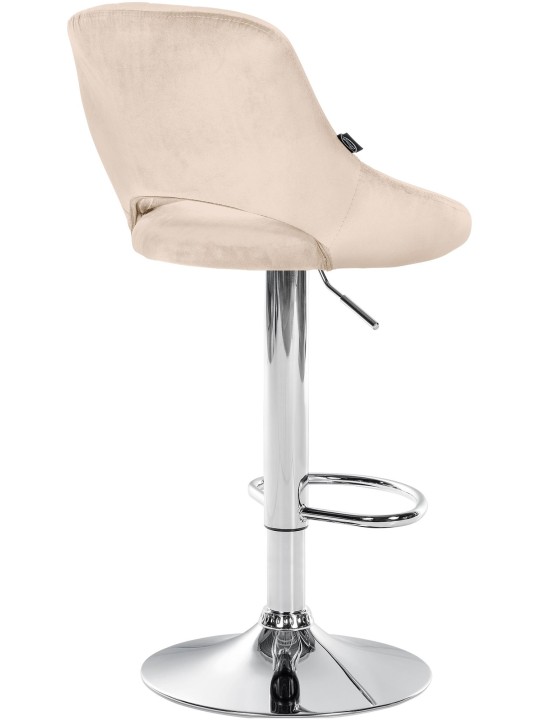 Lot de 2 tabourets de bar Milet velours C, crème Lot de 2 tabourets de bar Milet velours C, crème