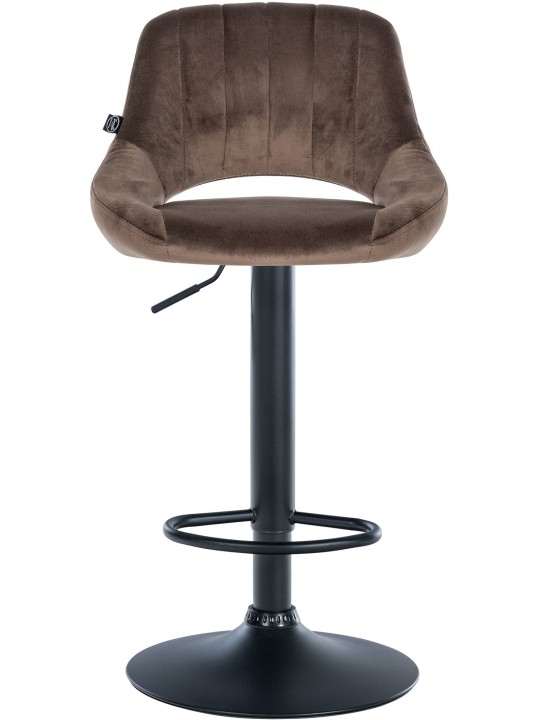 Lot de 2 tabourets de bar Milet velours B, brun Lot de 2 tabourets de bar Milet velours B, brun