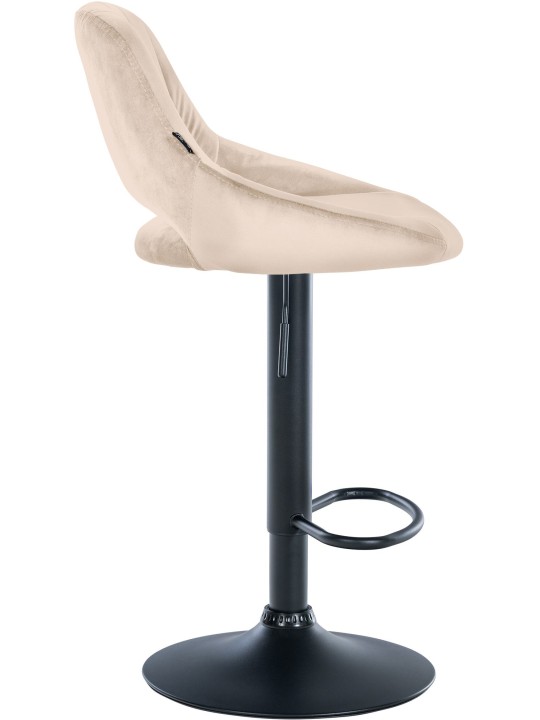 Lot de 2 tabourets de bar Milet velours B, crème Lot de 2 tabourets de bar Milet velours B, crème
