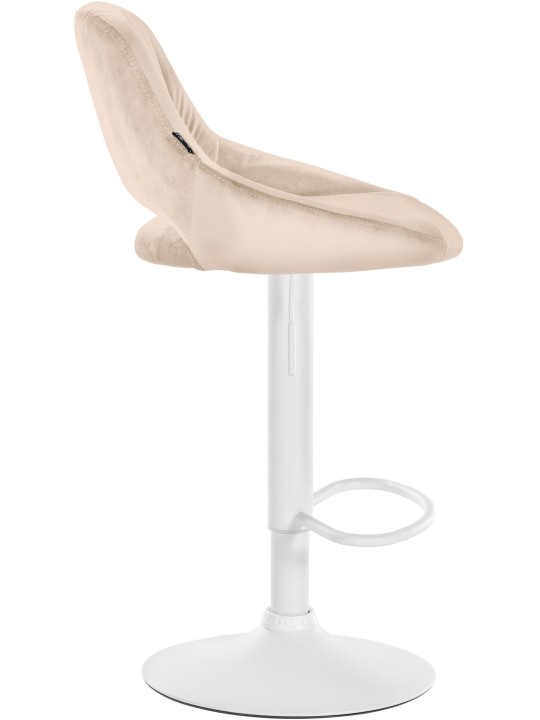 Lot de 2 tabourets de bar Milet velours W, crème Lot de 2 tabourets de bar Milet velours W, crème