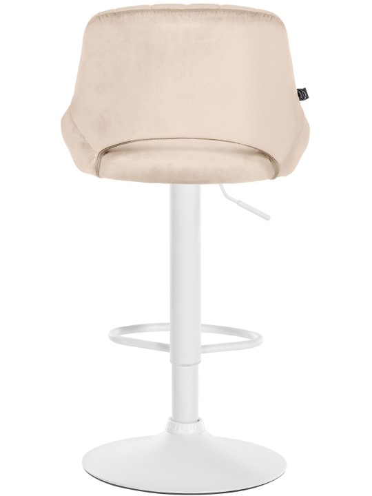 Lot de 2 tabourets de bar Milet velours W, crème Lot de 2 tabourets de bar Milet velours W, crème