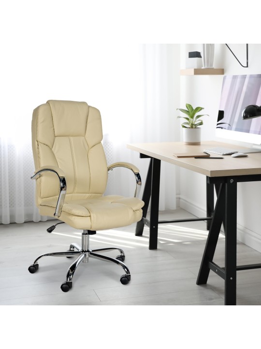 Chaise de bureau BIG Xanthos, crème
