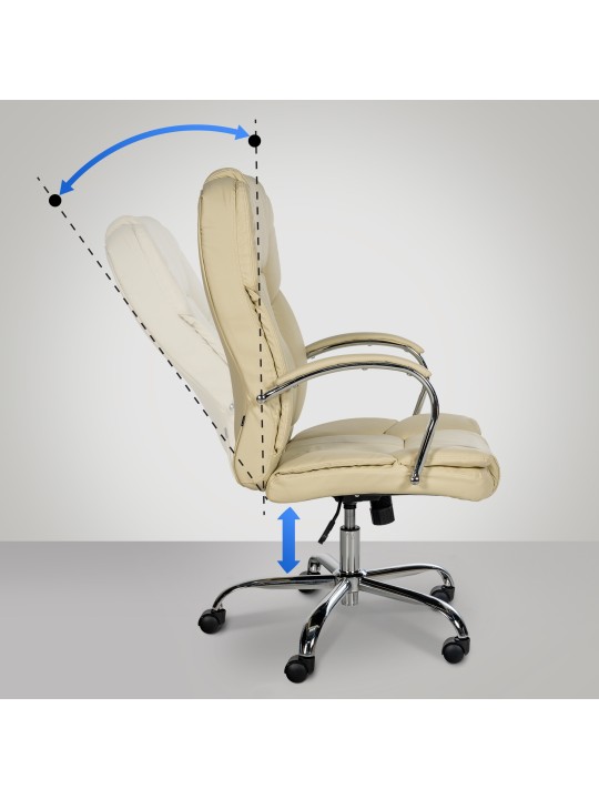 Chaise de bureau BIG Xanthos, crème