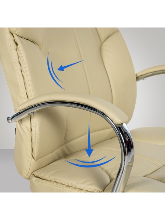 Chaise de bureau BIG Xanthos, crème