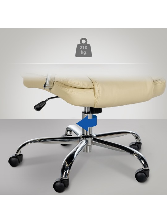 Chaise de bureau BIG Xanthos, crème