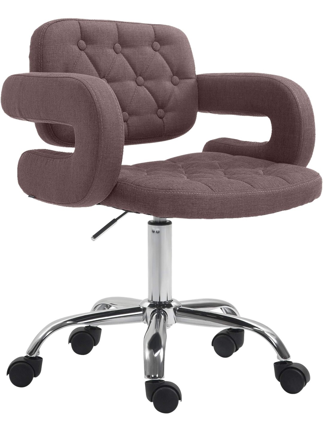 Tabouret de travail Dublin tissu, marron