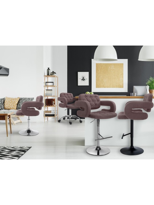 Tabouret de travail Dublin tissu, marron Tabouret de travail Dublin tissu, marron