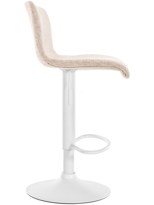 Tabouret de bar Hoover tissu W, crème