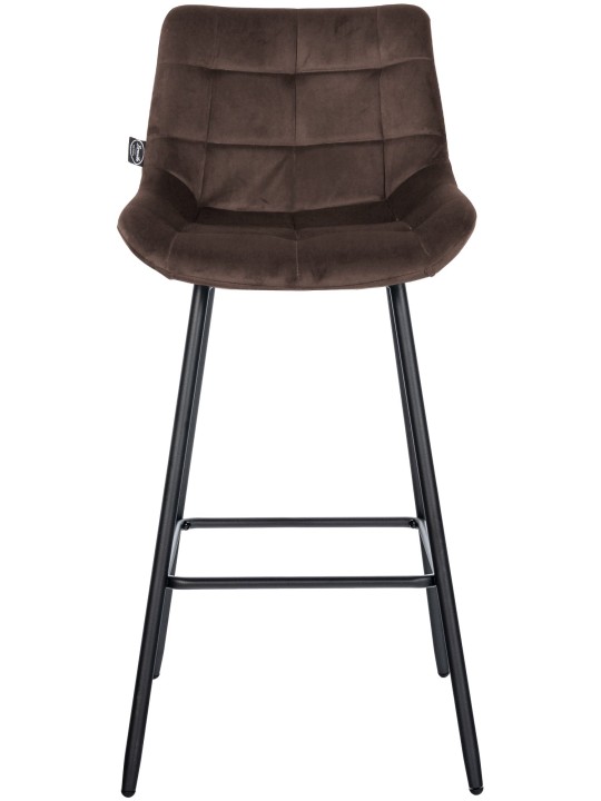 Tabouret de bar Weston velours, brun Tabouret de bar Weston velours, brun