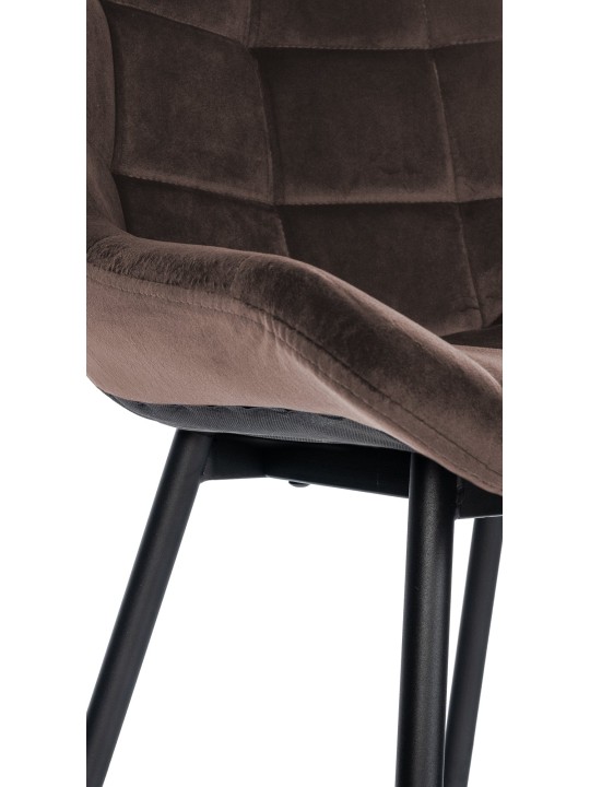 Tabouret de bar Weston velours, brun Tabouret de bar Weston velours, brun