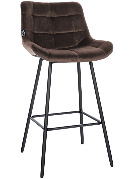 Tabouret de bar Weston velours, brun Tabouret de bar Weston velours, brun