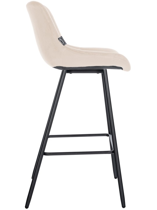 Tabouret de bar Weston velours, crème Tabouret de bar Weston velours, crème