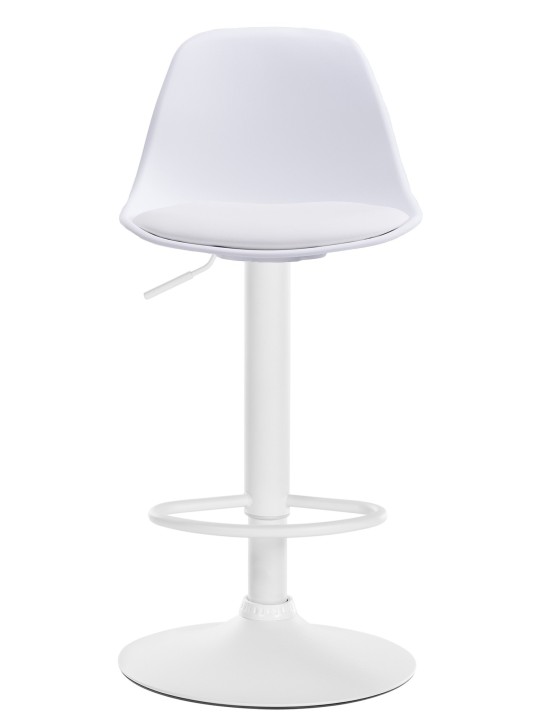 Tabouret de bar Kiel simili cuir, blanc