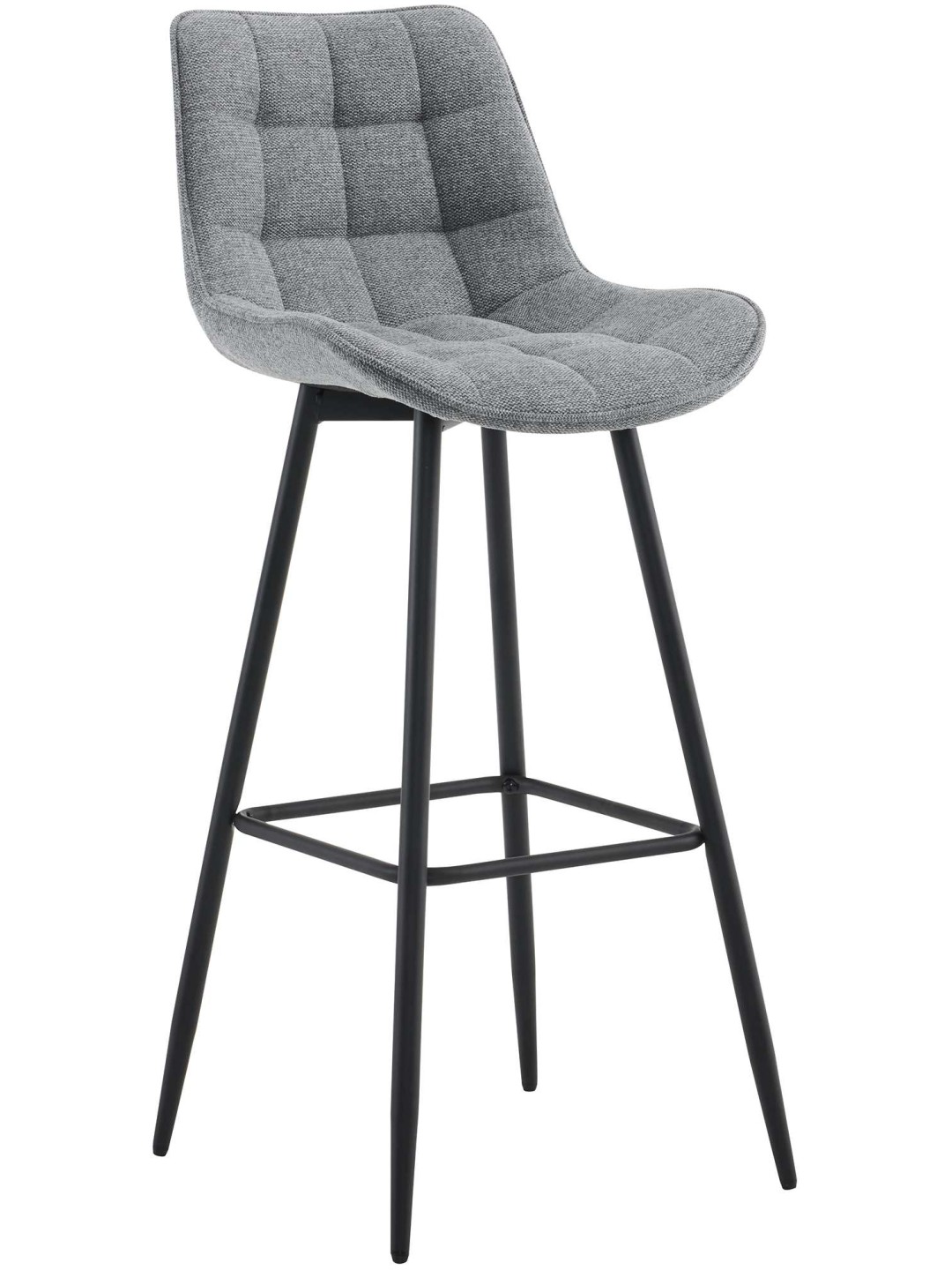 Tabouret de bar tissu Dartford, gris