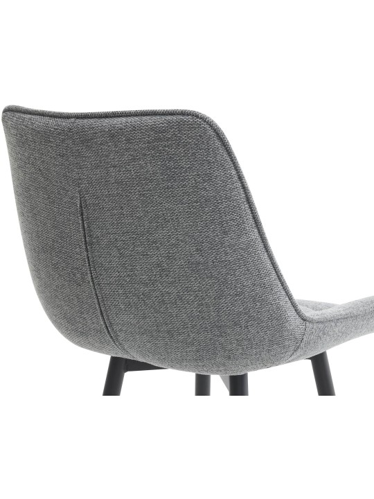 Tabouret de bar tissu Dartford, gris