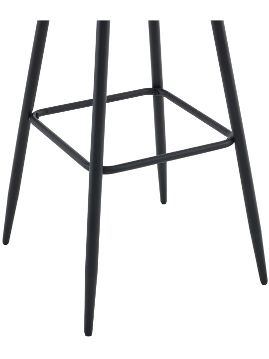 Tabouret de bar Dartford velours, noir Tabouret de bar Dartford velours, noir