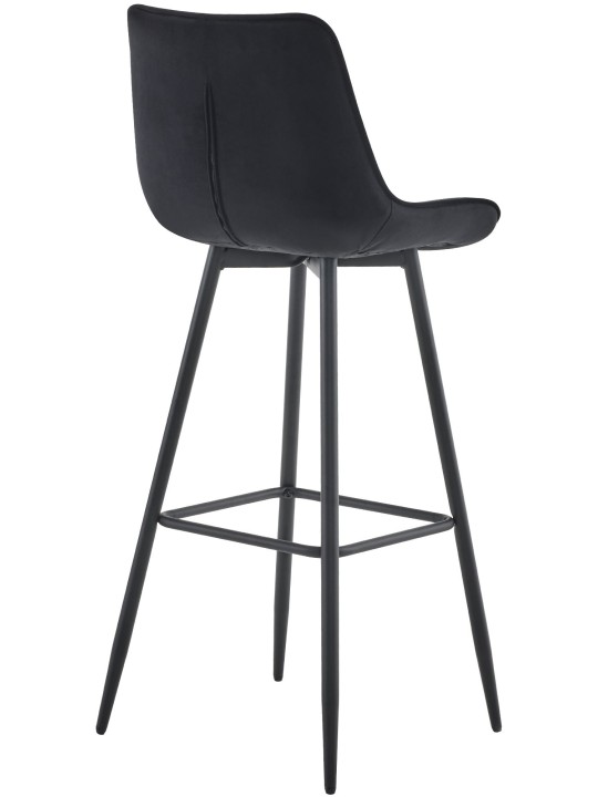 Tabouret de bar Dartford velours, noir Tabouret de bar Dartford velours, noir