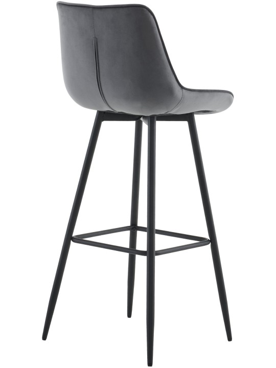 Tabouret de bar Dartford velours, gris foncé Tabouret de bar Dartford velours, gris foncé