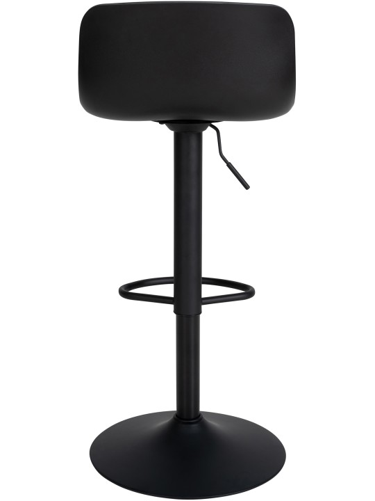 Lot de 4 tabourets de bar Almada simili cuir, noir