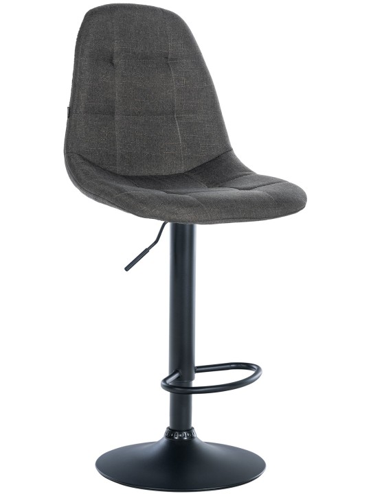 Tabouret de bar Elmore tissu B, gris foncé
