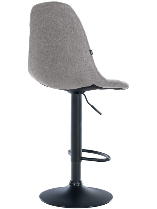 Tabouret de bar Elmore tissu B, gris