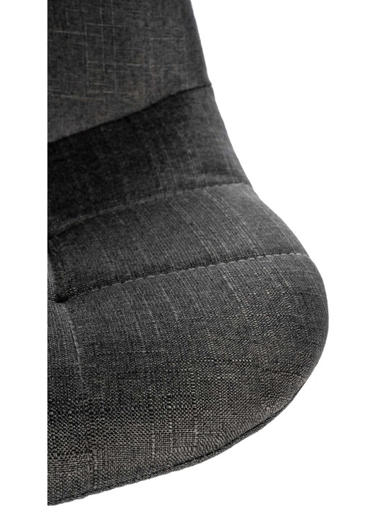 Tabouret de bar Elmore tissu C, gris foncé