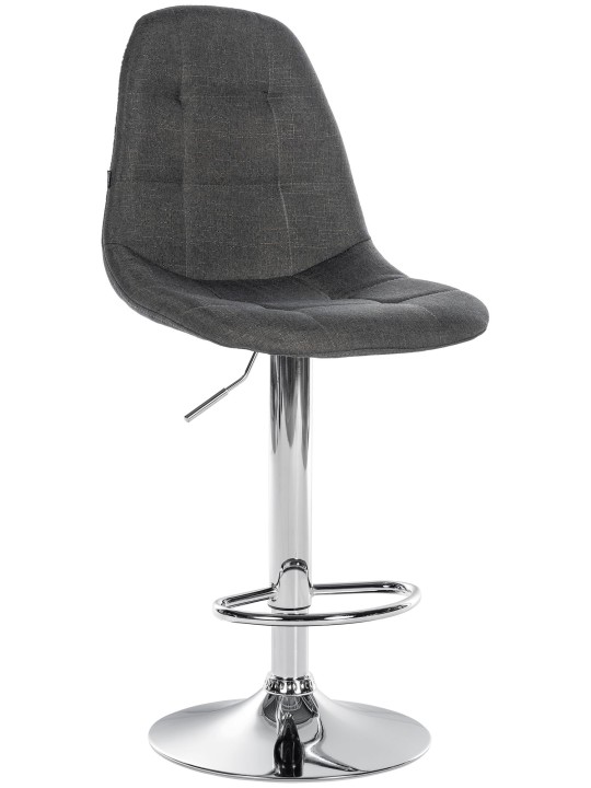 Tabouret de bar Elmore tissu C, gris foncé